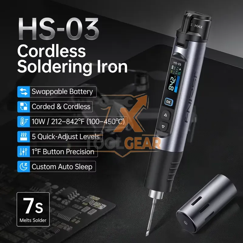 طقم لحام لاسلكي HS-03 مع رؤوس  - مراجعة Electronics Repairing وسعره