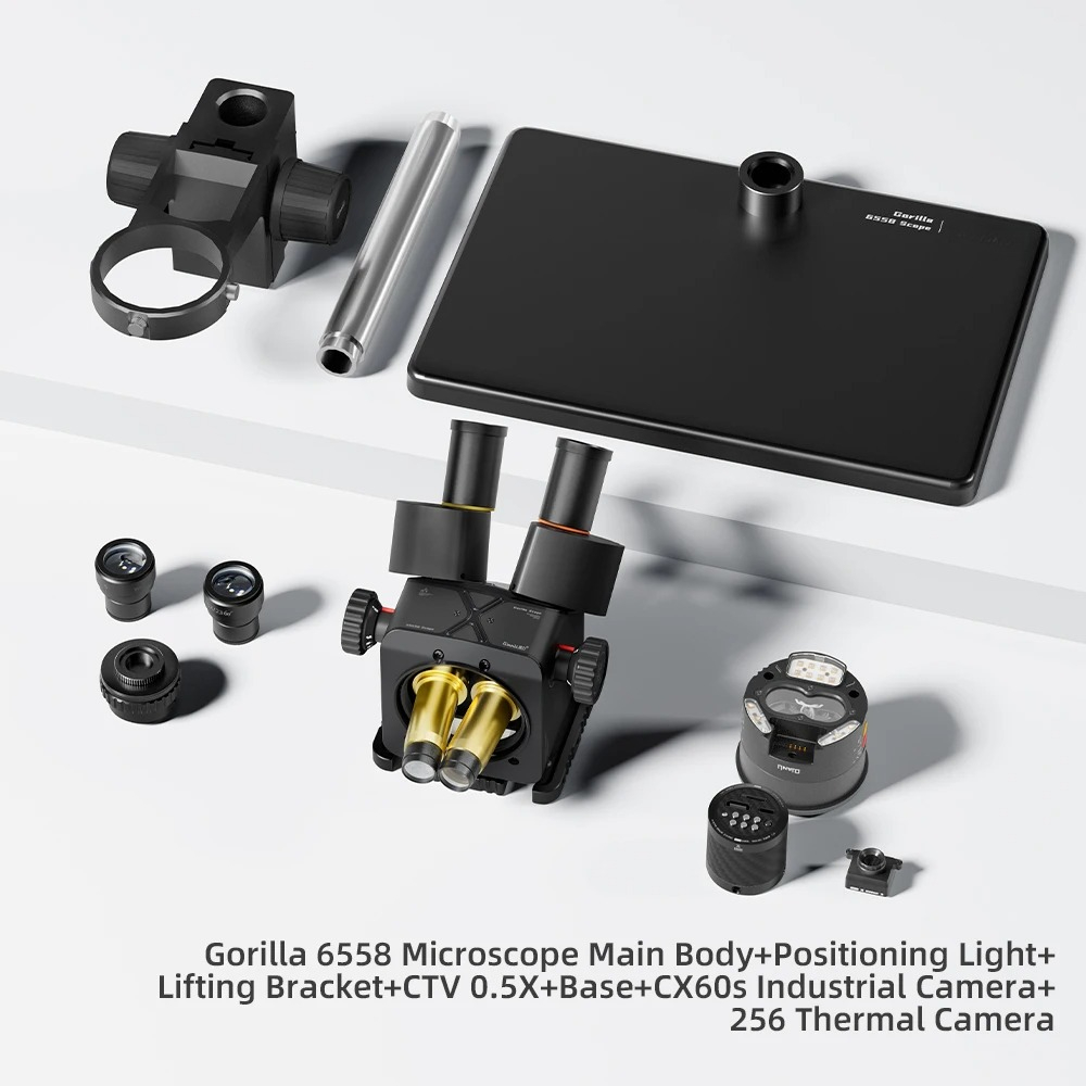 مجهر ثلاثي العدسات Qianli 6558 - مراجعة Electronics Repairing وسعره